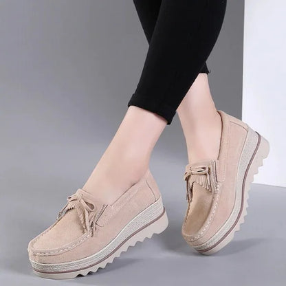 Women's Orthopedic Suede Leather Shoes for Wide Feet