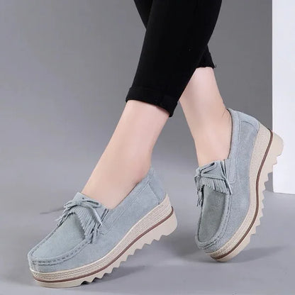 Women's Orthopedic Suede Leather Shoes for Wide Feet