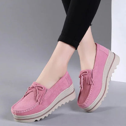 Women's Orthopedic Suede Leather Shoes for Wide Feet