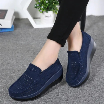 Women's Orthopedic Suede Leather Shoes for Wide Feet